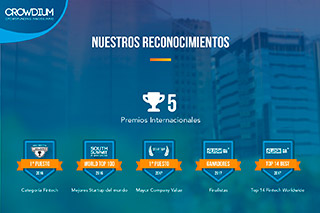 ¿Sabías que Crowdium ya obtuvo más de 5 premios internacionales?